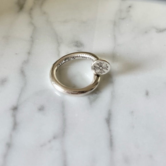 Chrome Hearts Silver Twisted Flat Head Nail Ring - Picture 5 of 7